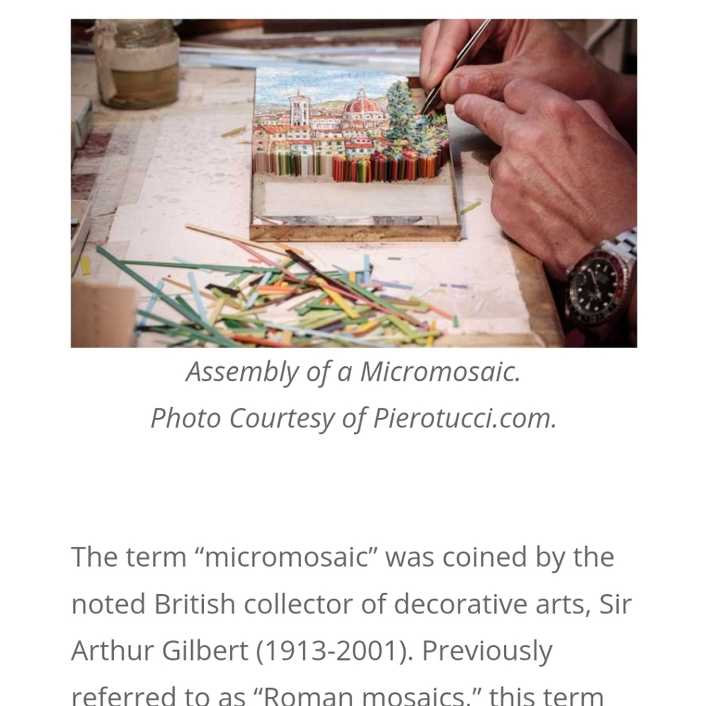 Italian micro mosaic necklace - Picture 6 of 6